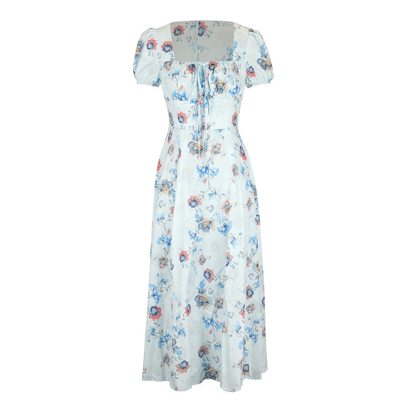 Damen Maxikleid mit raffiniertem Blumenprint und taillierter Silhouette Drune