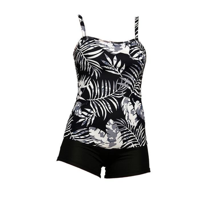 Damen Tankini Set mit floralem Oberteil und hoher Shorts Drune