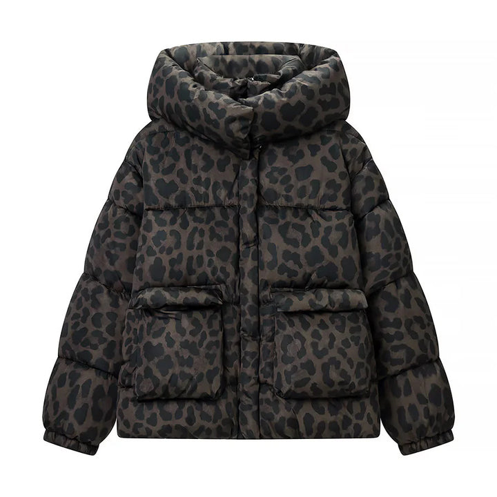 Damen nan gesteppte Kapuzenjacke mit übergroßem Schalkragen, wärmender Thermofüllung und aufgesetzten Taschen Drune