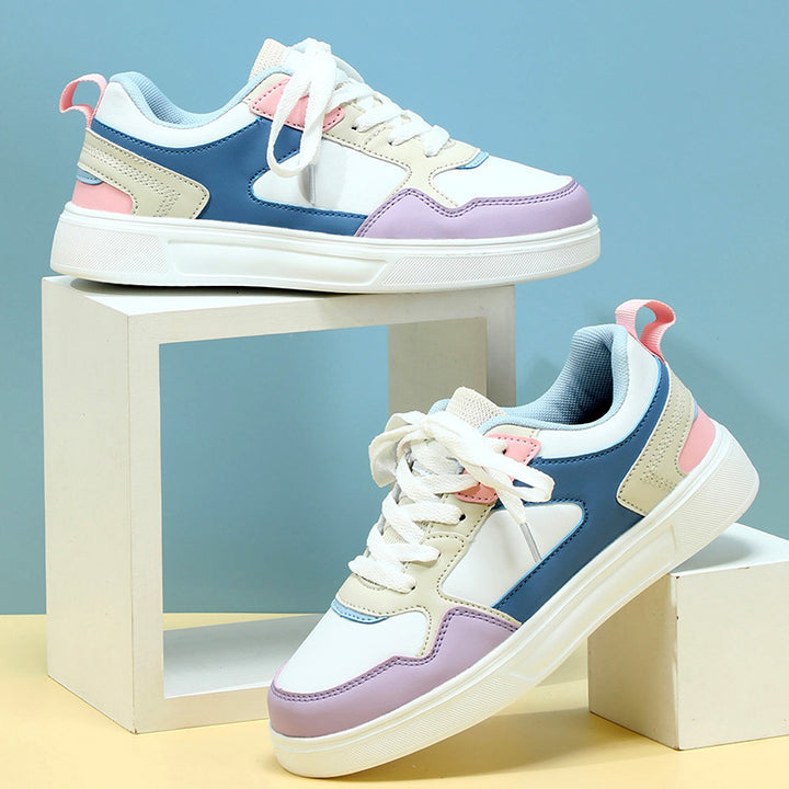 Drune | Pastellfarbene Colorblock-Sneaker mit Chunky-Sohle für Frauen