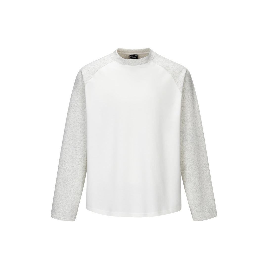 Unisex Raglan-Langarm‑Sweatshirt aus Baumwollmischung mit kontrastierenden Ärmeln und geripptem Rundhals Drune