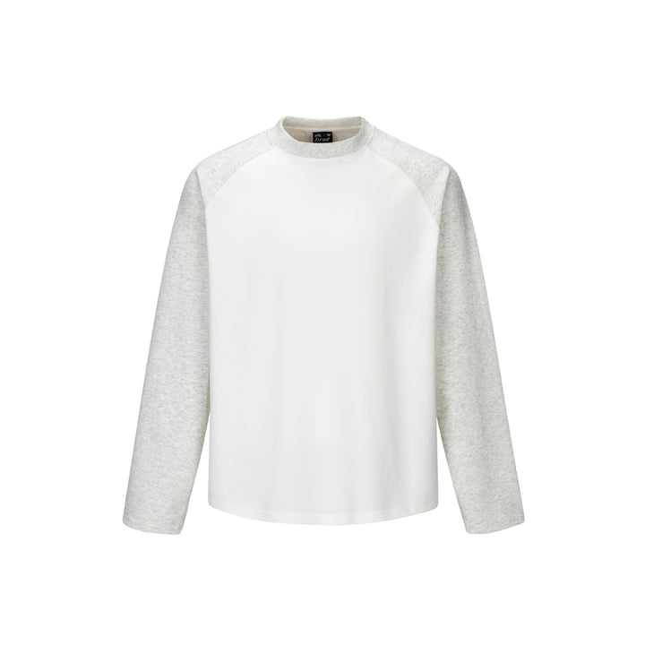 Unisex Raglan-Langarm‑Sweatshirt aus Baumwollmischung mit kontrastierenden Ärmeln und geripptem Rundhals Drune