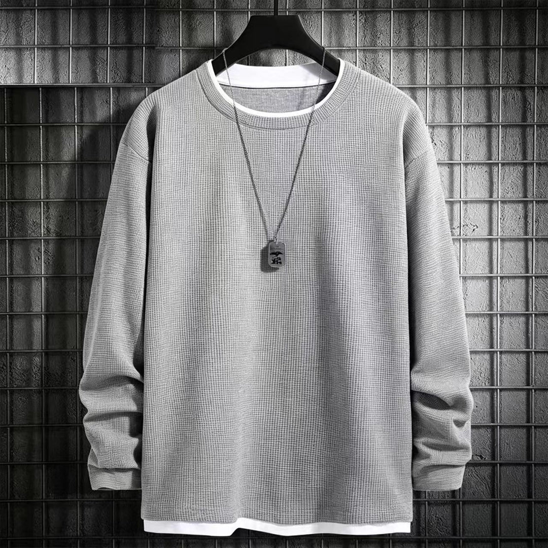 Herren Langarmshirt mit strukturiertem Design Drune