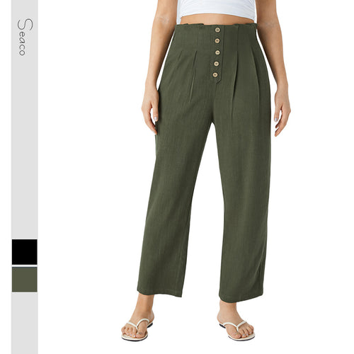 Damen Hochwertige Stoffhose Drune