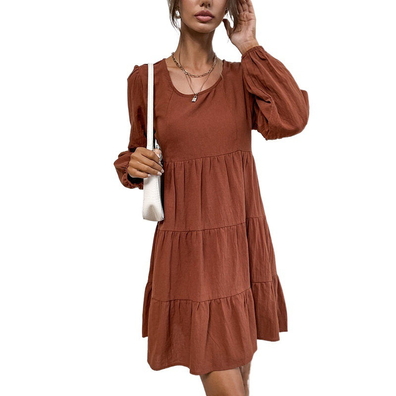 Damen Verspieltes Schichtenkleid Drune