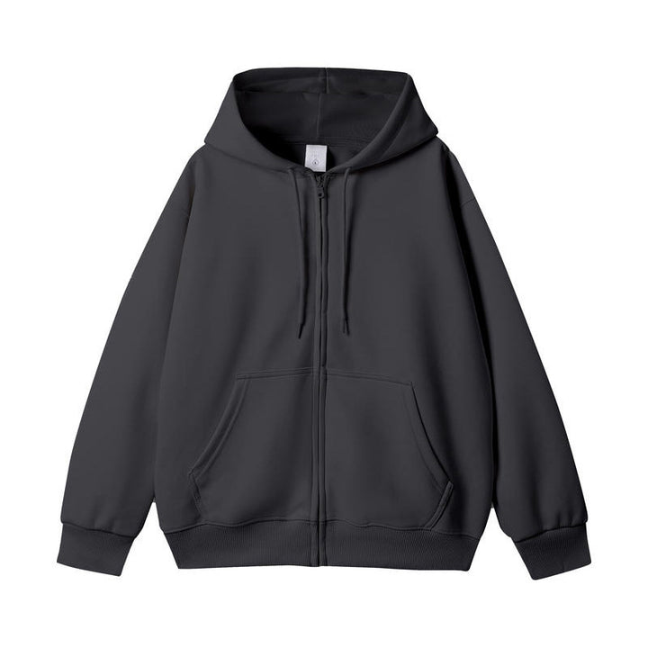 Unisex Oversize-Kapuzenjacke mit durchgehendem Reißverschluss und Kängurutasche Drune