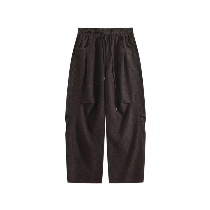 Damen Weite Cropped Komfort‑Cargohose mit elastischem Kordelbund und aufgesetzten Taschen Drune
