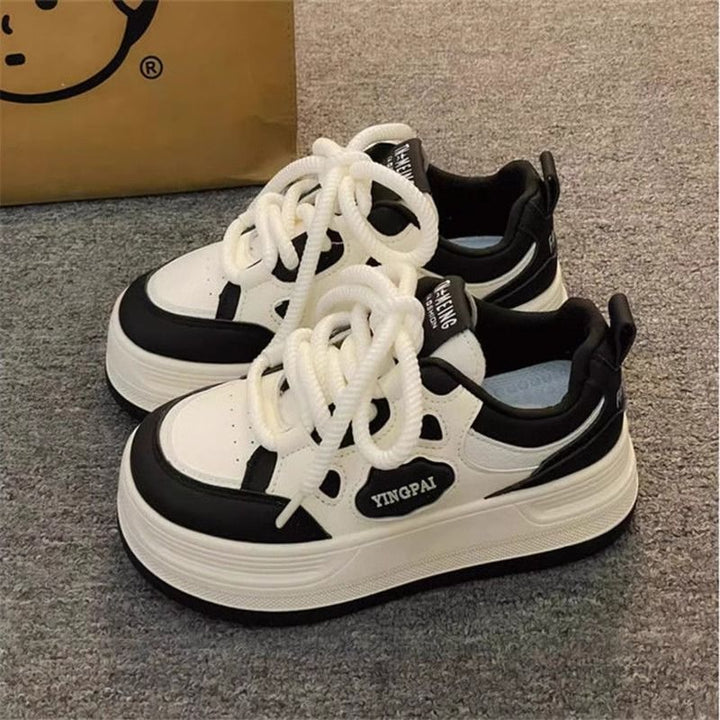 Damen Sportliche Sneaker mit atmungsaktiver Oberflächenstruktur und dämpfendem Profil Drune