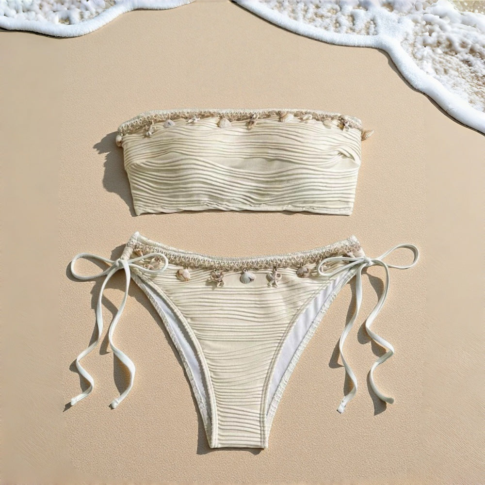 Damen Bandeau-Bikini mit raffinierten Muschel-Details Drune