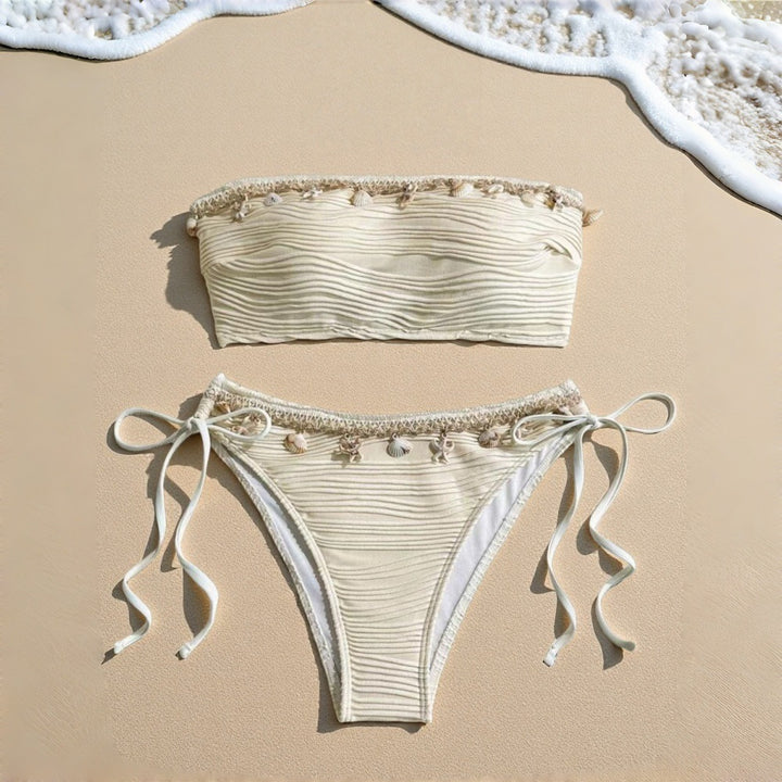 Damen Bandeau-Bikini mit raffinierten Muschel-Details Drune