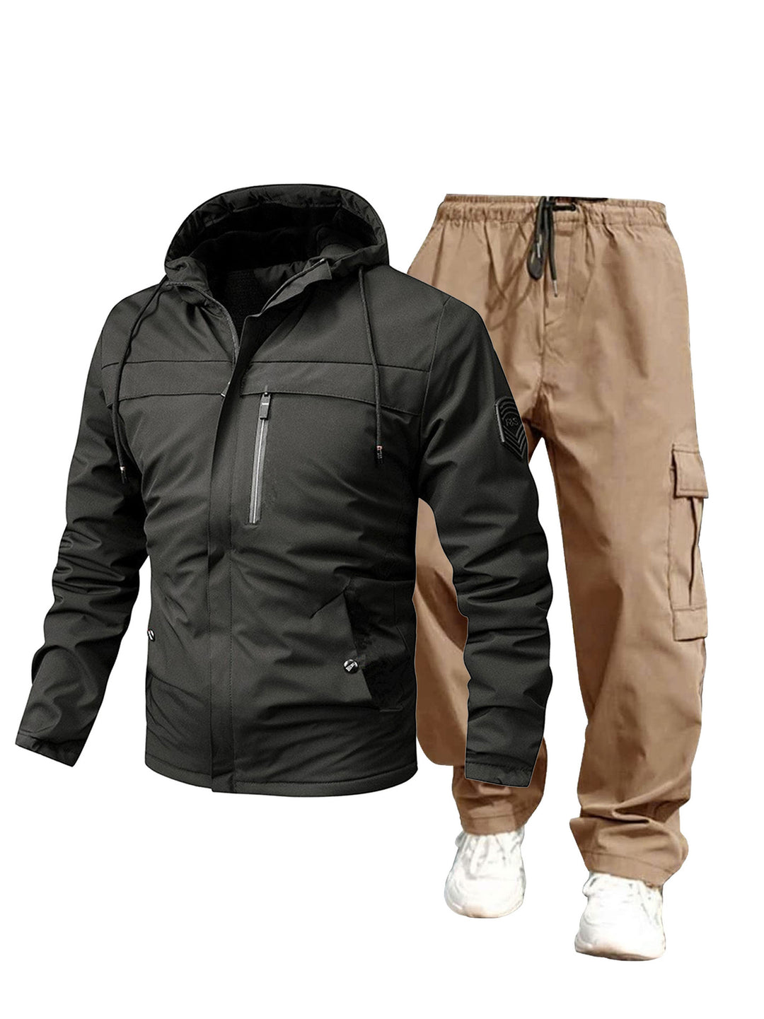 Herren Wetterfeste Outdoor-Jacke und Cargo-Hose Drune