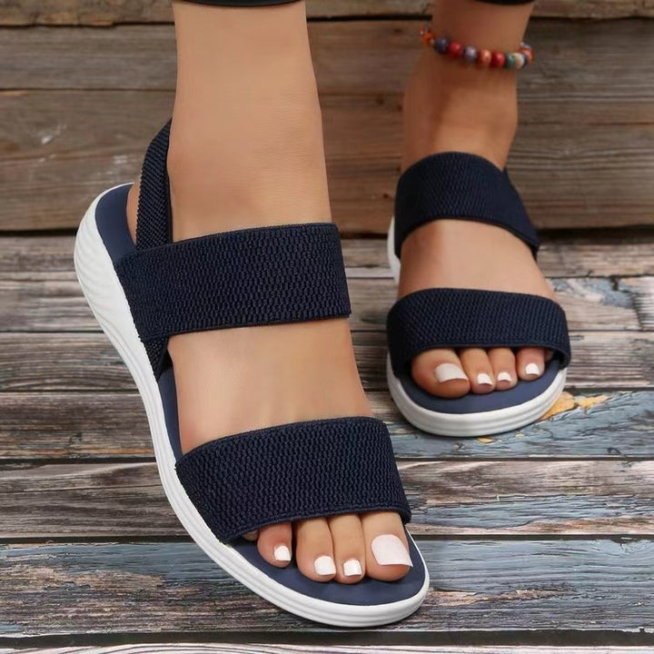 Damen Komfort-Sandalen mit verstellbaren Riemen und rutschfester Sohle Drune