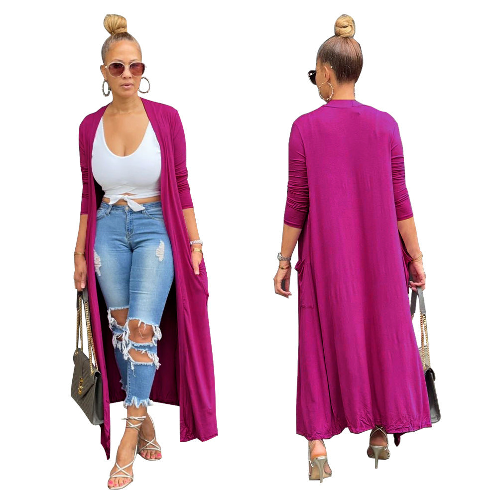 Damen Longcardigan mit praktischen Taschen und elegantem Schnitt Drune