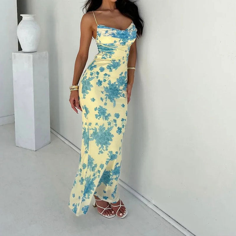 Drune | Taillenbedeckendes Slim Hip-Wrapping Sling Dress
