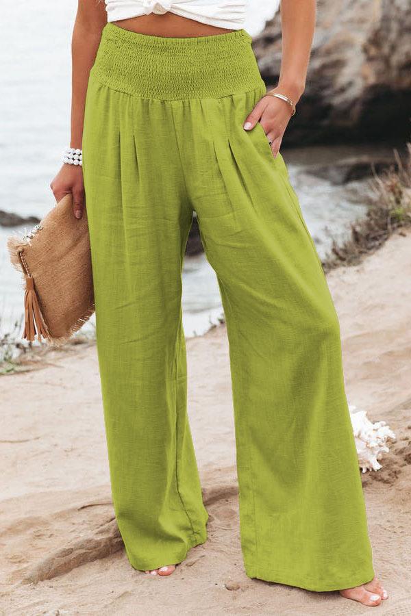 Damen weiter Sommerhose mit elastischem Bund Drune