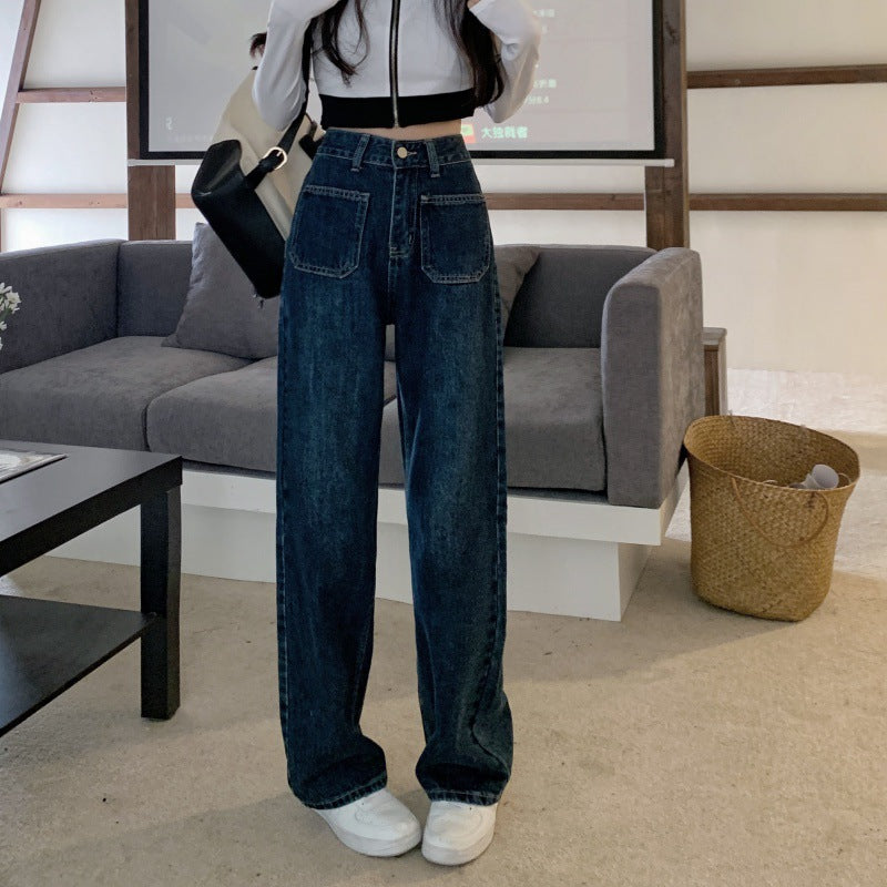 Damen Weit geschnittene High-Waist Jeans Drune