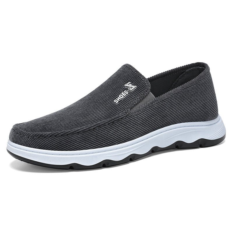Herren nan leichter atmungsaktiver Slip-On Freizeit-Slipper mit geripptem Textiloberteil und stoßdämpfender EVA-Zwischensohle Drune
