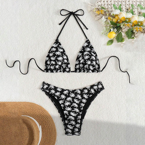 Damen Triangel-Bikini mit floralem Print Drune