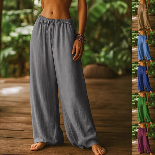 Damen Weite Leinenhose Drune