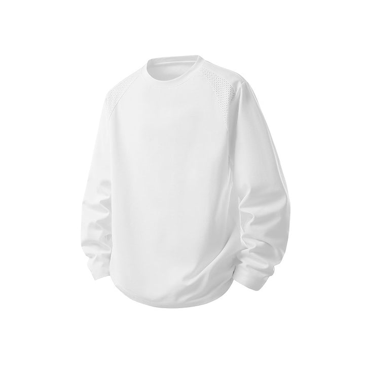 Herren Atmungsaktives Rundhals-Performance-Sweatshirt mit mikroperforierten Schulterpaneelen Drune