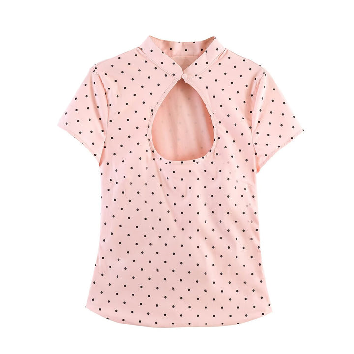 Damen Bluse mit innovativem Ausschnitt und elegantem Kragen Drune
