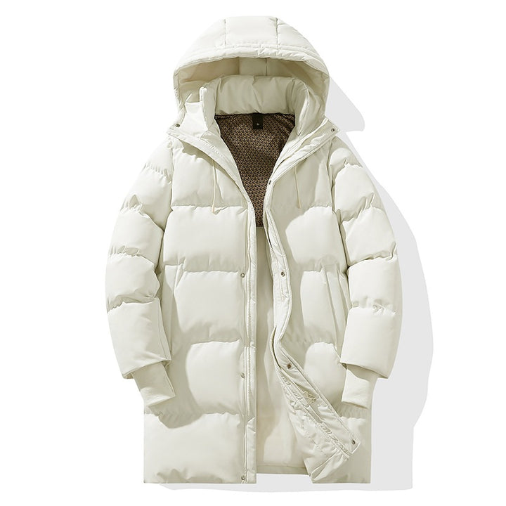 Damen Lange gesteppte Thermo-Parka mit Kapuze, wind- und wasserabweisender Hülle Drune
