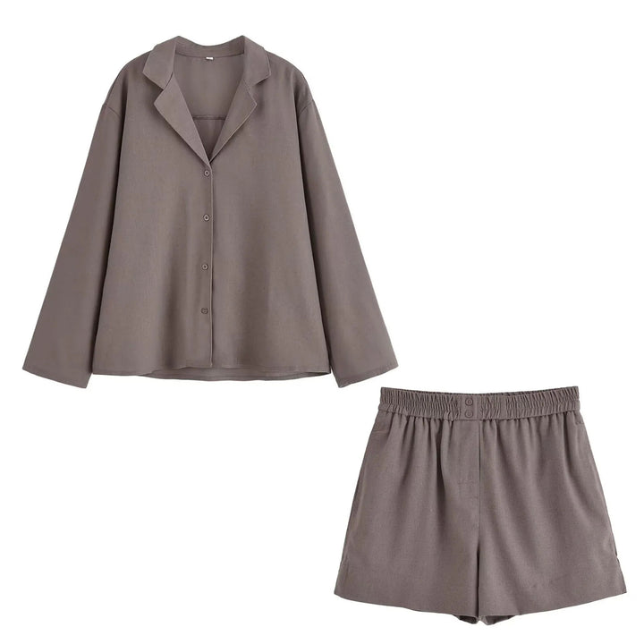 Damen Bequemes Schlafanzug-Set Drune