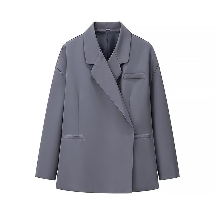 Damen elegante Oversize-Jacke mit schickem Revers Drune