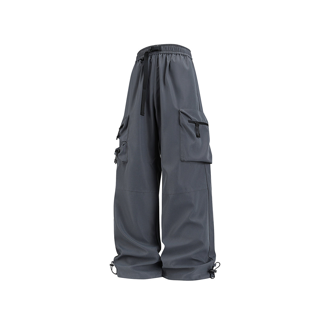 Herren Weite technische Cargo‑Hose mit Multifachtaschen, Tunnelzugbund und verstellbaren Beinabschlüssen Drune