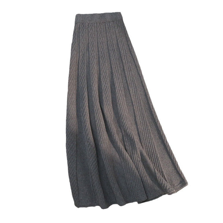 Damen Plissierter Maxirock mit hohem Bund Drune