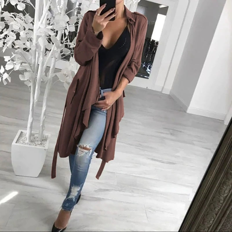 Damen modischer Trenchcoat Drune