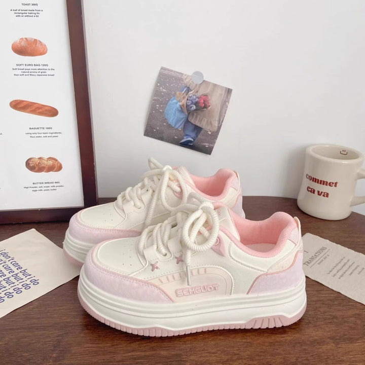 Damen Komfortable Plateausneaker mit atmungsaktivem Obermaterial und dämpfender Sohle Drune