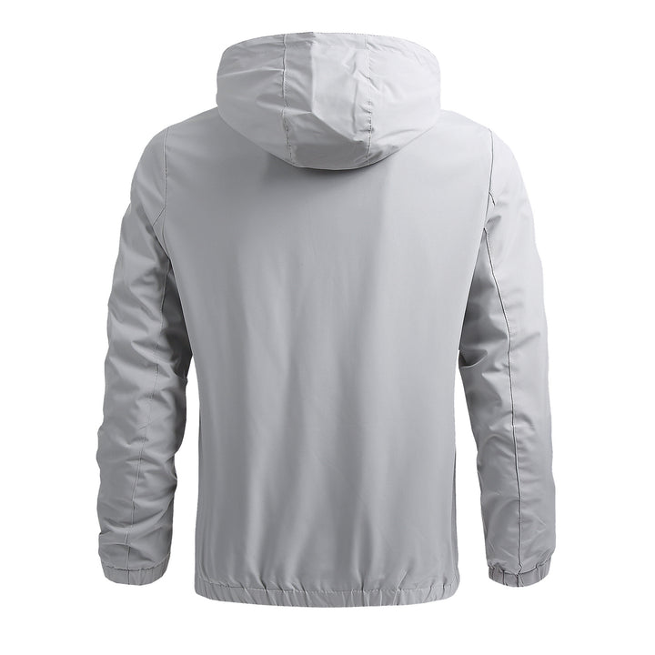 Herren Atmungsaktive Outdoorjacke mit verstellbarem Kragen Drune
