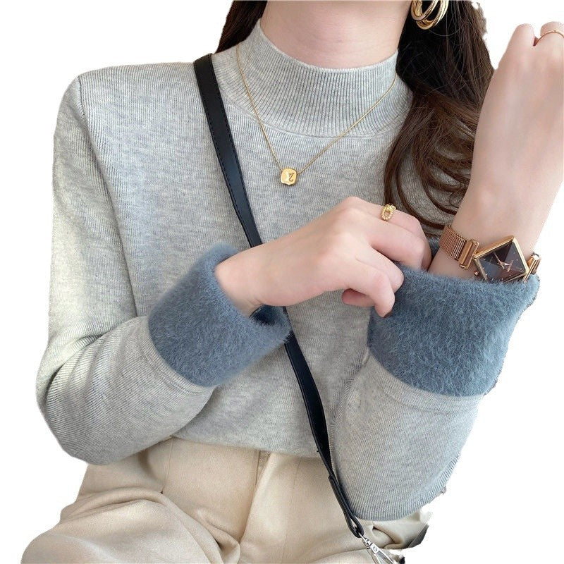 Damen Kurzarm Pullover mit schickem Rollkragen und lässigem Schnitt Drune