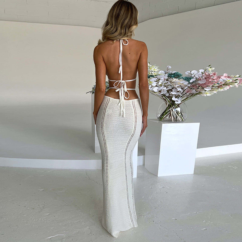 Damen Maxi-Strandkleid mit innovativem Cut-Out-Design Drune
