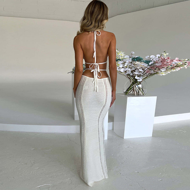 Damen Maxi-Strandkleid mit innovativem Cut-Out-Design Drune