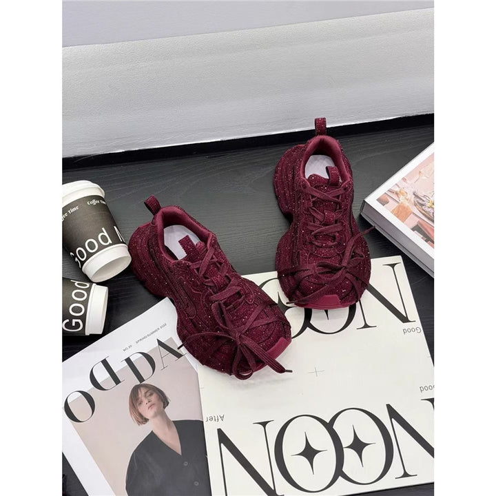 Damen Sculpted-Plateau Sneaker mit strukturiertem Mesh und ergonomischem Komfortfußbett Drune