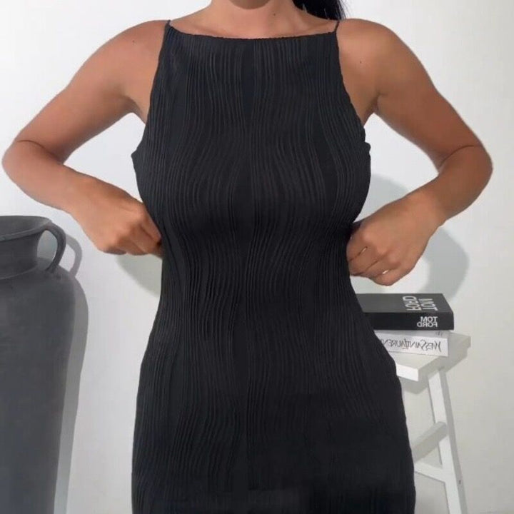 Damen Figurbetontes Mini-Kleid mit innovativer Rippstruktur Drune
