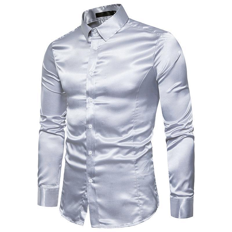 Herren elegantes Businesshemd aus hochwertigem Satin mit perfekter Passform Drune