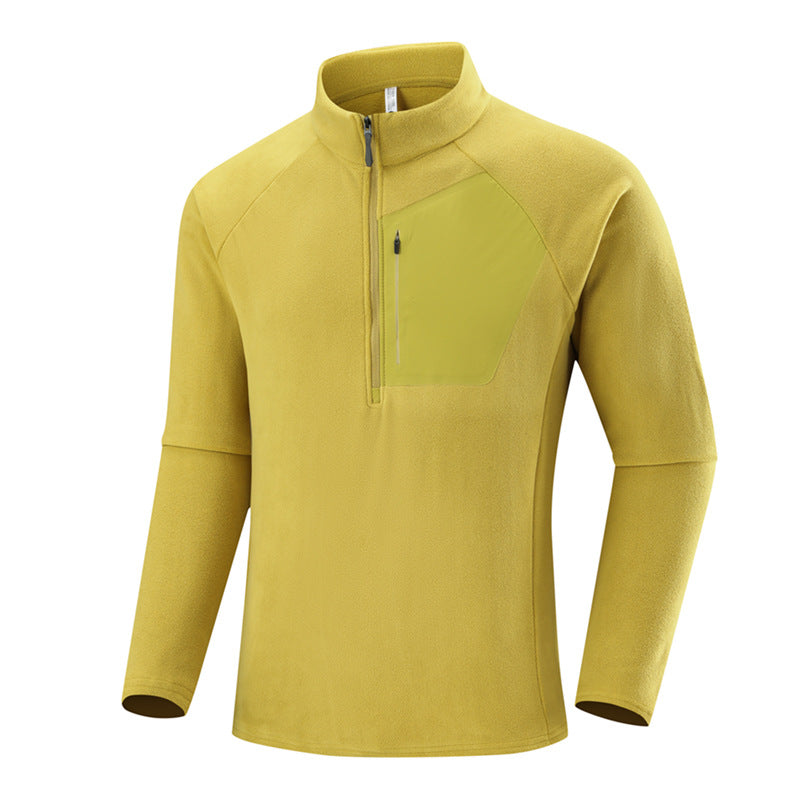 Herren Leichter Performance-Fleecepullover mit Viertel-Reißverschluss und Brusttasche Drune