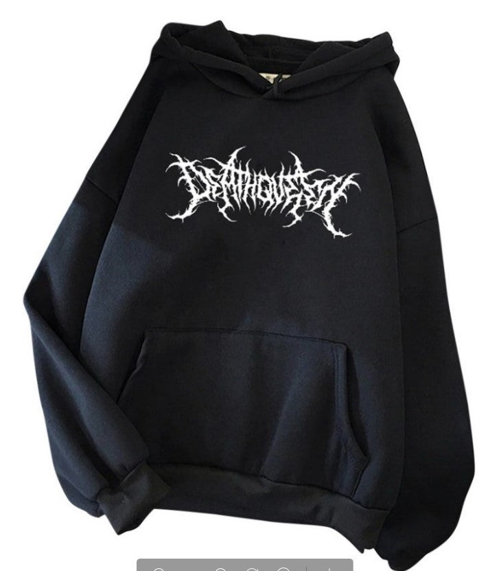 Unisex nan lässiger Kapuzenpullover mit Vintage-Ornamentdruck, Kängurutasche und doppellagiger Kapuze Drune