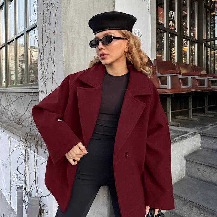 Damen Elegante Wickeljacke mit Gürtel und lässigem Schnitt Drune