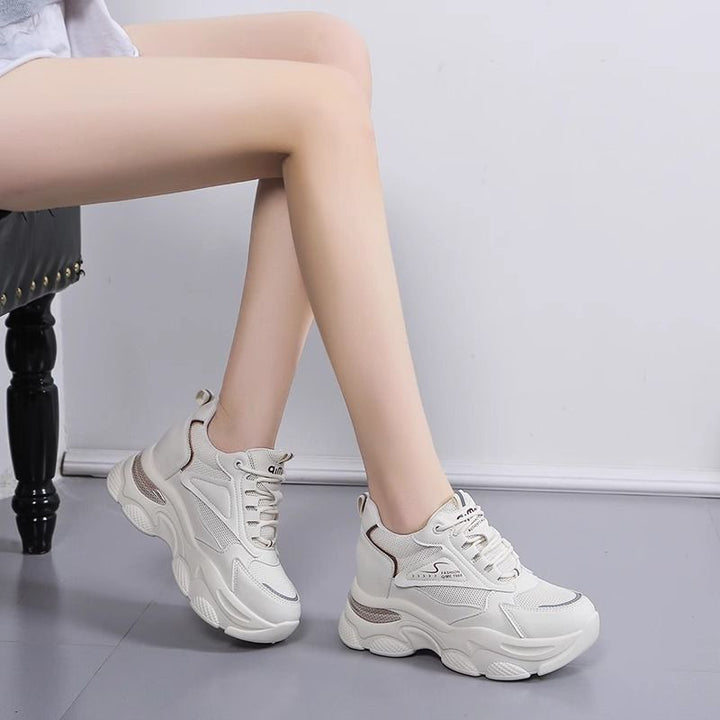 Damen Sportliche Chunky Sneakers mit atmungsaktiver Mesh-Oberfläche und gepolsterter Sohle Drune