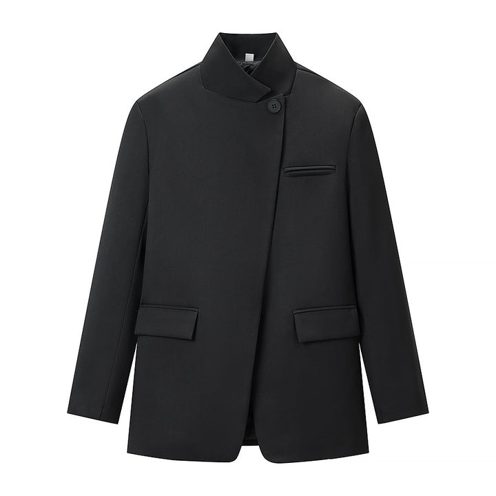 Damen Modische Blazerjacke im lässigen Stil mit praktischen Taschen Drune