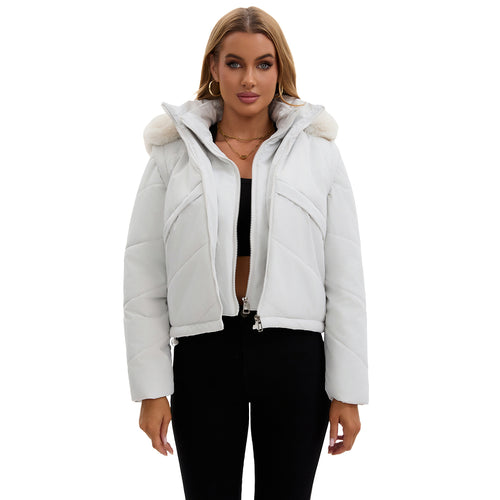 Damen Wendejacke mit abnehmbarer Kapuze und Kunstfell von Drune