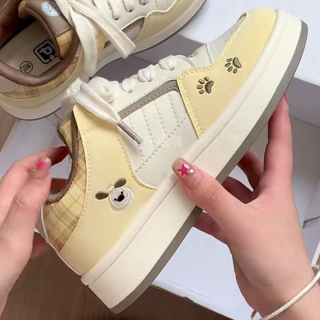 Damen Freizeitsneakers mit karierter Applikation und weicher Polsterung Drune