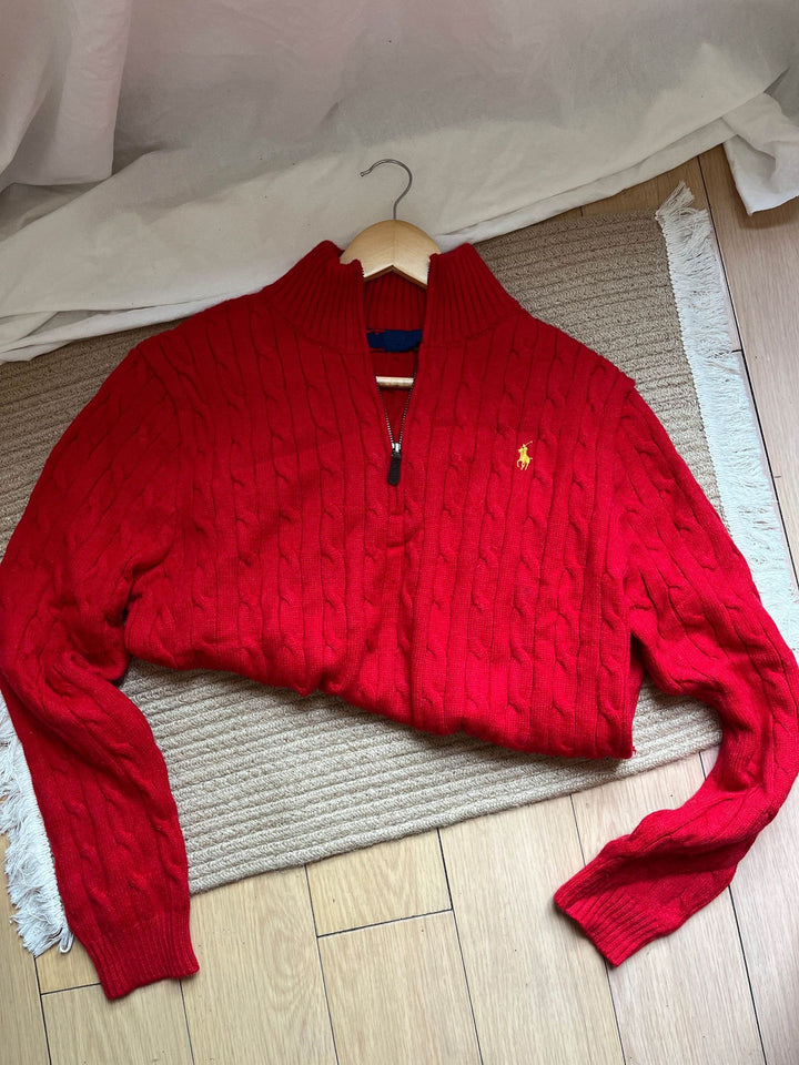 Damen Modischer Strickpullover mit Stehkragen Drune
