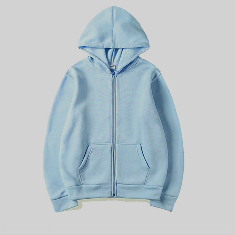 Damen Sportlicher Kapuzenpullover mit durchgehendem Reißverschluss und Tasche Drune