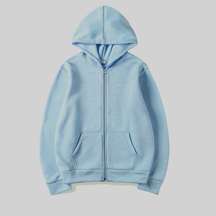Damen Sportlicher Kapuzenpullover mit durchgehendem Reißverschluss und Tasche Drune