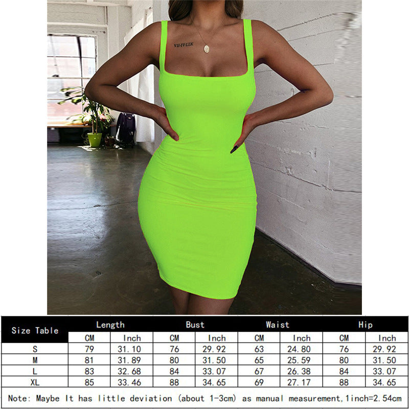 Damen Bodycon Minikleid mit breiten Trägern und taillierter Silhouette Drune